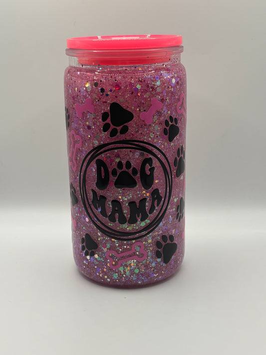Dog Mama Snow Globe Cup- 16oz