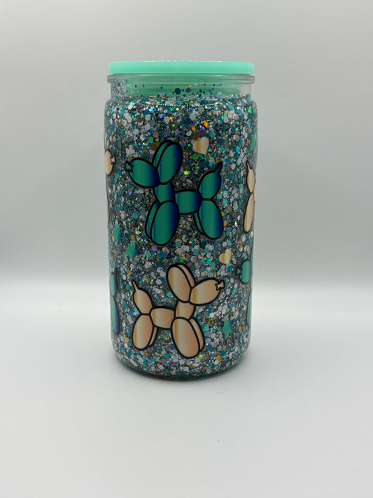 Balloon Dog Snow Globe Cup 16oz