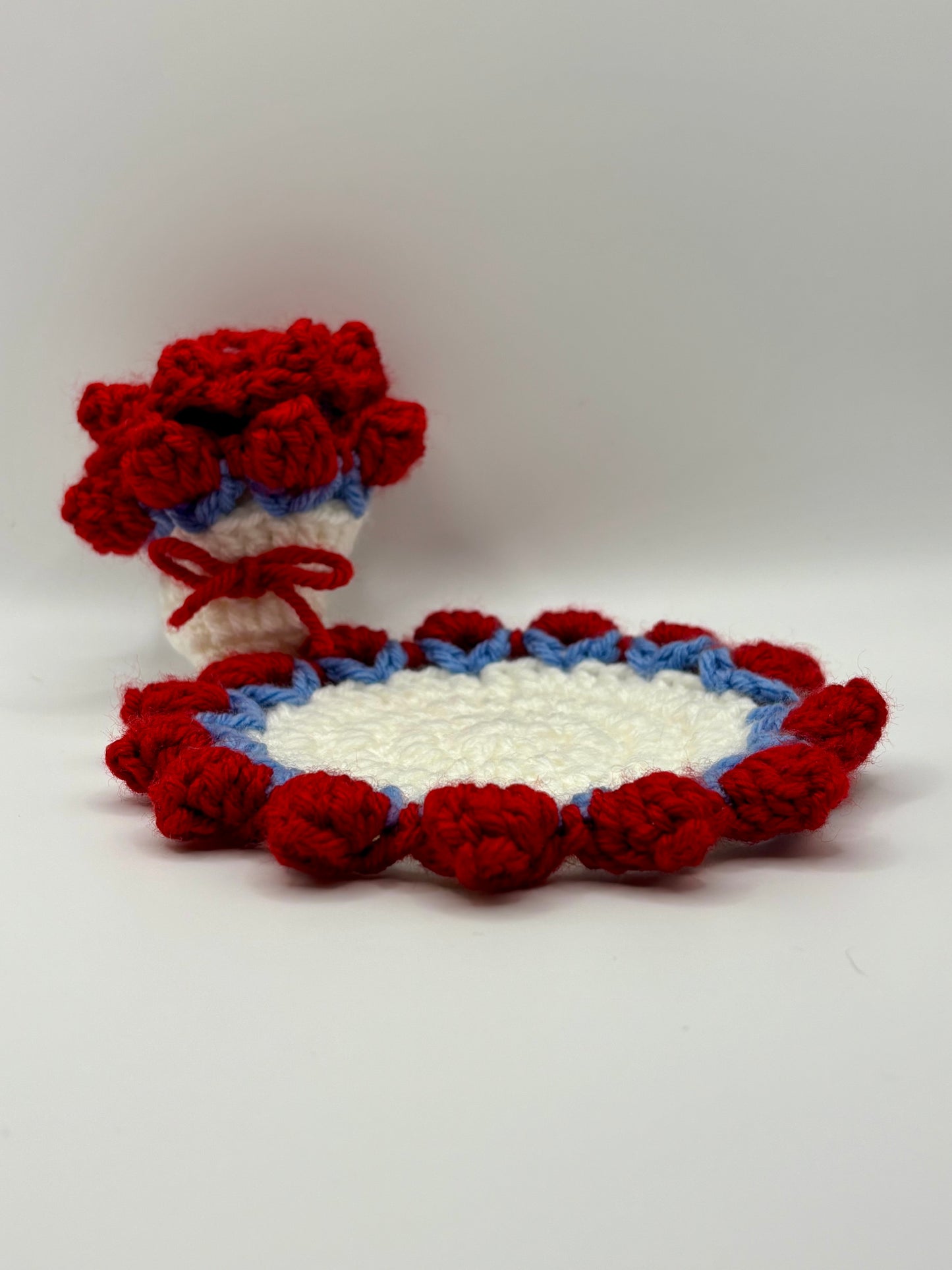 4th of July Flower Coasters- Set of 2